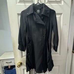 Armani Exchange Black Trench Coat